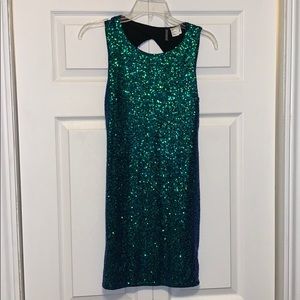 Blue/Green Sequin Dress